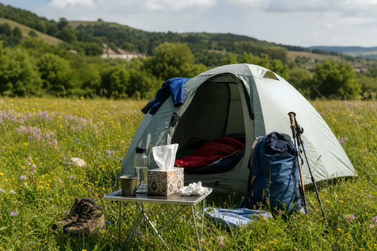 Camping et randonnée : gérer une allergie au pollen l'été