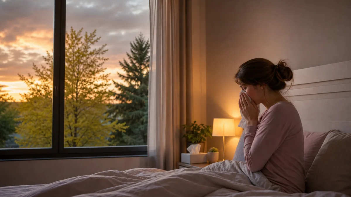 Pollen le soir : pourquoi les symptômes augmentent la nuit